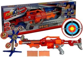 LEAN Toys Puška na penové šípky s otočným terčom 66 cm