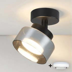 Brilagi -LED RGB stmievateľné bodové svietidlo AURA LUX 1xGX53/14W/230V Wi-Fi Tuya čierna/dymová