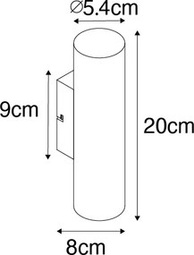 Moderná nástenná lampa biela 2-svetlá - Jeana