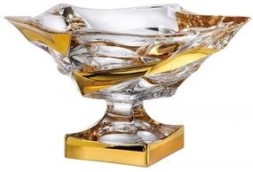 KRIŠTÁĽOVÁ MISKA BOHEMIA FLAMENCO BELT GOLD 330MM