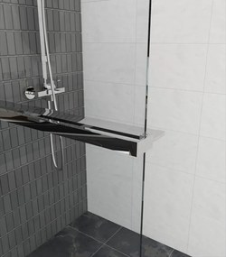 Erga Paris, sprchová zástena Walk-In 130x200 cm, 8mm šedé sklo, chrómový profil, ERG-V02-PARIS-130x200-GR-CR