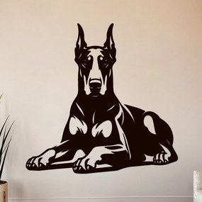 dřevo života Drevený obraz psa Doberman I Rozmery - cm: 60x60, Zvoľte farbu dekoru: Čierna