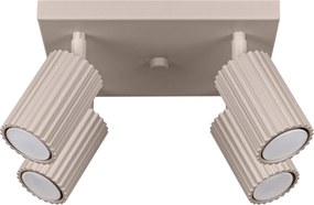 Stropné svietidlo Karbon, 4x tmavobéžové hliníkové tienidlo, (možnosť polohovania)