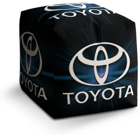 Sablio Taburet Cube Toyota Blue Glow: 40x40x40 cm