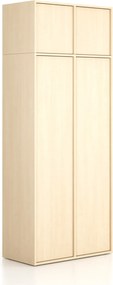 Nadstavba pre skrine FRAME, 2x dvere, 872 x 450 x 427 mm, PUSH-lock, breza