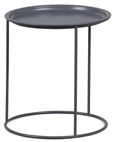 Svetlosivý odkladací stolík WOOOD Ivar, ø 40 cm
