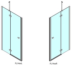 Polysan, FORTIS LINE sprchové dvere do niky 1100 mm, číre sklo, pravé, FL1411R