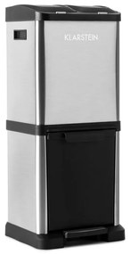 Klarstein Ökosystem² odpadkový kôš triedič odpadkov 30l (1 x15 l, 2x7,5 l) PE ušľachtilá oceľ