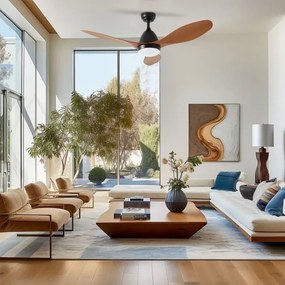 ZEVENTI - LED Stropný ventilátor MURO LED/18W/230V Wi-Fi Tuya + DO