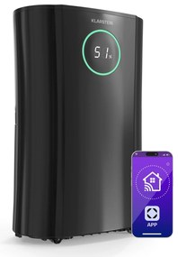 Klarstein DryFy ProConnect 24L odvlhčovač vzduchu, 24 l/deň, 30 m², WiFi, Aplikácia, LED indikátor, 24-hodinový časovač