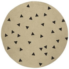 ferm LIVING Jutový koberec Triangles Ø 100 cm