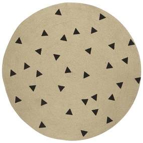ferm LIVING Jutový koberec Triangles Ø100 cm