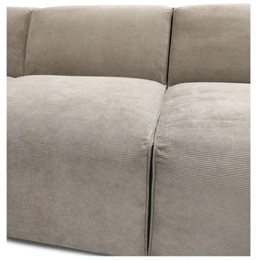 Béžová menčestrová rohová pohovka (pravý roh) Sting - Scandic