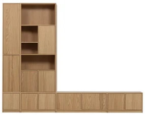 TV zostava v dekore duba v prírodnej farbe 304x243 cm Modulair – vtwonen