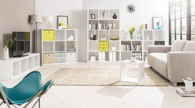 Regál Max, 4x1 priehradky, biely