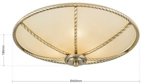 Orion - Stropné svietidlo MAURO 3xE27/60W/230V, priemer 42 cm, bronz