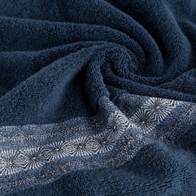 BAVLNENÝ UTERÁK MALIKA 50X90 CM TMAVOMODRÁ