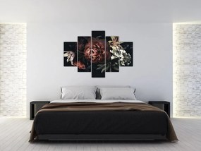 Obraz - Temné kvety (150x105 cm)