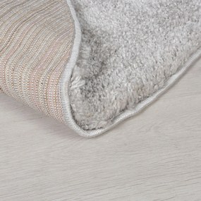 Flair Rugs, Kusový koberec Shaggy Teddy Grey kruh, 133x133 (priemer) kruh, šedá, obývacia izba