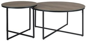 Sada 2 konferenčných stolíkov PALERMO I hnedá