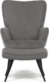 Kreslo sivé s podnožkou AK-L7285 GREY6
