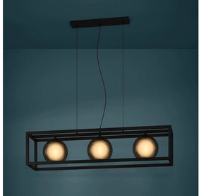 Eglo 390215 - Luster na lanku ARANGONA 3xE27/40W/230V dymová/čierna