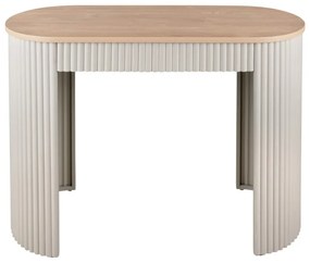 Béžový kovový konzolový stolík 40x100 cm Estriado – Leitmotiv