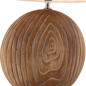 Vidiecka stolná lampa béžová s hnedou 53 cm - Djo