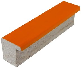 DANTIK rám na obraz 21x29,7 | PASTELKA oranžová rovná (Sklo Čiré)