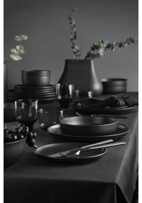 24-dielna jedálenská súprava, čierna, porcelán