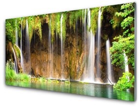 Obraz na akrylátovom skle Vodopád príroda 140x70 cm