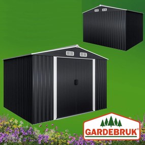 Gardebruk Záhradný domček na náradie XXL, 257x205x178cm, antracitová