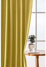 Zatemňovacia záclona VELVET 140x270 cm, horčicová Zavesenie: Riasiaca páska