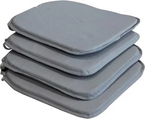 Súprava podsedákov na stoličky (4 ks) Bella 38x38 cm, strieborná%