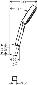 Hansgrohe Pulsify Select S, súprava so sprchovým držiakom 105 3jet Relaxation so sprchovou hadicou 1600 mm, chrómová, HAN-24303000