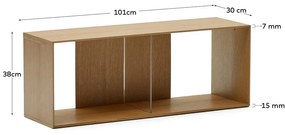 Modulárny policový systém v dekore duba v prírodnej farbe 101x38 cm Litto – Kave Home