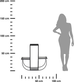 STOJAN NA KVETINÁČ ARKA 70X24X72 CM ČIERNA