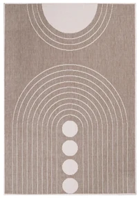 Dekorstudio Obojstranný koberec na terasu DuoRug 5739 - béžový Rozmer koberca: 120x170cm