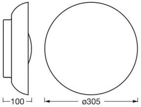 Ledvance - Stropné svietidlo ORBIS MILAN 2xE27/10W/230V biela