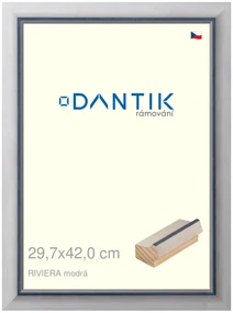 DANTIK rám na obraz 29,7x42 | RIVIERA modrá (Plexi Čiré)