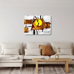Sklenený obraz starovekej dobovej maľby (70x50 cm)