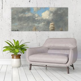 Obraz - Eugène Boudin, Le Havre, reprodukcia (120x50 cm)