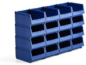 Plastové boxy AJ 9000, séria-67, 300x230x150 mm, 16 ks, modrá