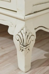 Komoda Rimini 100 cm z masivu krémová/hnědá