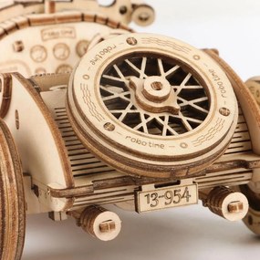 Robotime 3D drevené puzzle Závodní veterán Grand Prix car 1:16 220 ks