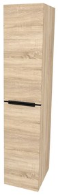 Mereo, Mereo Mailo, kúpeľňová skrinka vysoká 170 cm, čierne madlo, Multidecor, Dub Bardolino, MER-CN594LPBDBAR