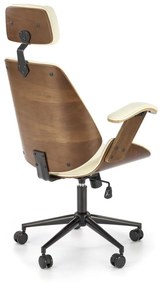 Kancelářská židle Ignazio krémově-ořechová