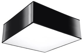 Stropné svietidlo Horus, 1x čierne plastové tienidlo, (biely plast), (25 cm)