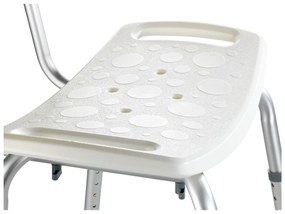 Sedacia stolička s operadlom do sprchy Wenko Stool With Back, 54 × 49 cm