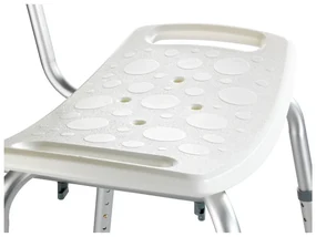 Sedacia stolička s operadlom do sprchy Wenko Stool With Back, 54 × 49 cm
